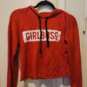 Girl Boss Cropped Long Sleeve Shirt